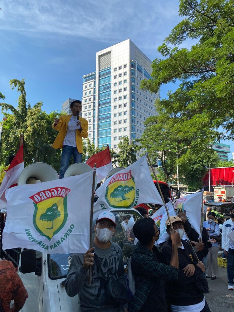 Mahasiswa Gema Kosgoro Geruduk BGN, Tuntut Usut Dugaan Jual Beli Titik SPPG